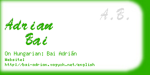 adrian bai business card