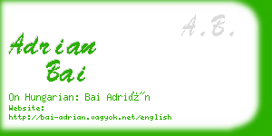 adrian bai business card
